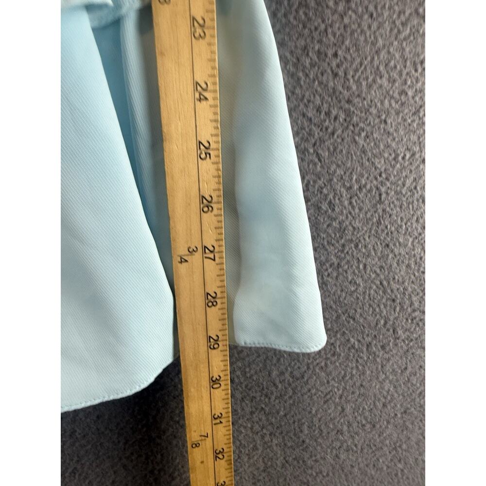 Amanda Uprichard Light Blue Dress XS V Neck Ruffle Smocked Mini Party - Picture 7 of 10